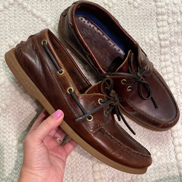 Sperry Shoes | Sperry Authentic Original AO Boat Shoe Amaretto Brown 9 | Color: Brown | Size: 9 | Pm-93665774's Closet